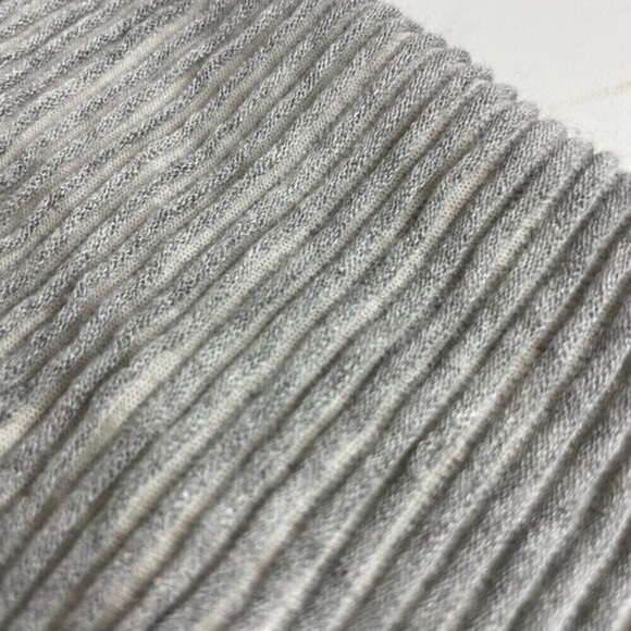 NATION LTD Ribbed Burnout Distressed Texture Grey Long Sleeve Shirt Women Medium - Picture 12 of 13